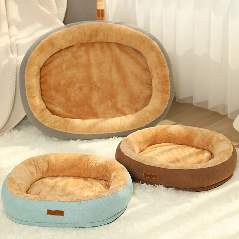 Cama para gatos, antiderrapante, inverno, quente, pequeno, canil, dormir, removido, lavado, macio, almofada