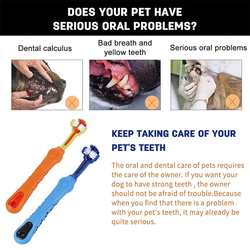 Escova de dentes para cachorros e gatos