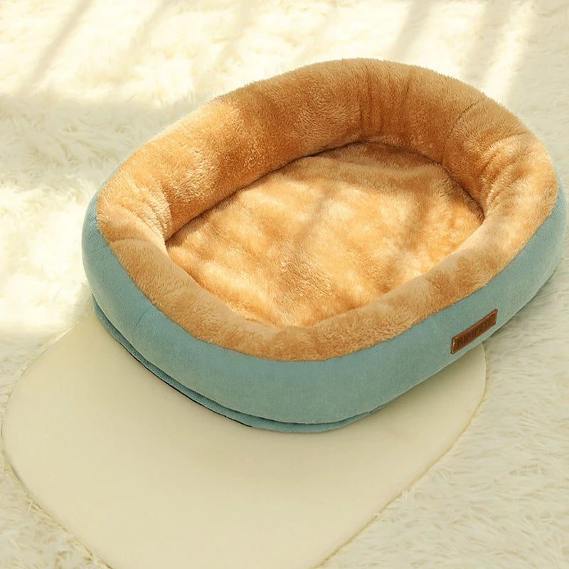 Cama para gatos, antiderrapante, inverno, quente, pequeno, canil, dormir, removido, lavado, macio, almofada